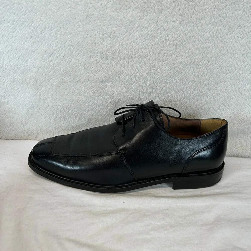 Florsheim Flor 3 Eye Blu‎ Mens Black Leather Square Toe Dress Shoes 11 D 4161-06